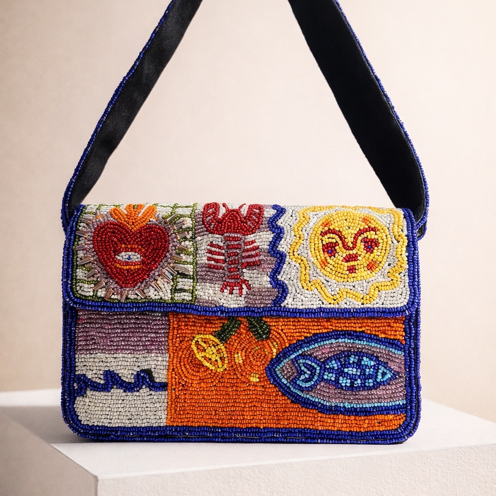 Colorful Beaded Women Bag